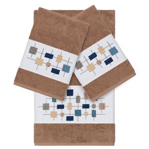 Linum Home Textiles 100% Turkish Cotton KHLOE Embellished Towel Set - 1 of 4