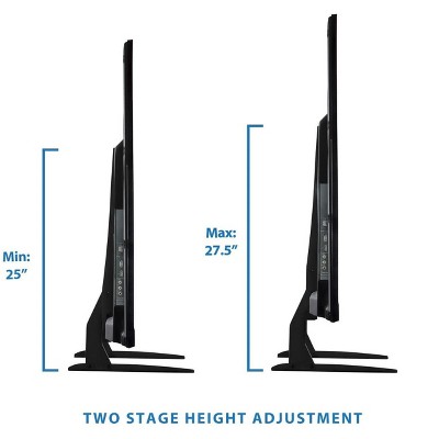 Adjustable Black Steel Universal Tabletop TV Stand for 32"-60" TVs