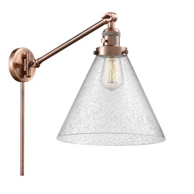 Cone - 1 Light Swing Arm Wall Sconce In Industrial Style-16 Inches Tall and 12 Inches Wide