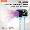 VEVOR High-Speed Hair Dryer, 105,000RPM Brushless Motor, 200M Negative Ions, 4 Temps & 3 Speeds, LCD Thermo-Control Hairdryer with Diffuser & Nozzle - 2 of 4