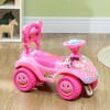 Qaba Toddler Push Car, Foot to Floor Ride on Car with Horn, Light, Music, Steering Wheel, Anti-Over-Backwards Device & Under Seat Storage - 2 of 4