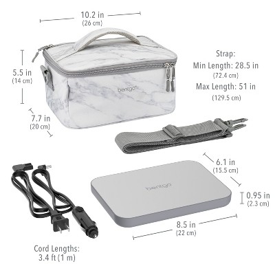 Bentgo Heat Electric Lunch Bag White Marble