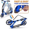 Hurtle Foldable Kick Scooter - Lightweight Alloy Deck with High Impact Wheels - Adjustable Handlebar - 3 of 4
