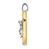 Black Bow Jewelry 14k Two Tone Gold, Polished Crucifix Pendant, 21 x 37mm - 2 of 4