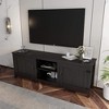 ORRD Traditional Black TV Stand with Doors, Media Console Storage Entertainment Center for Living Room or Bedroom - 2 of 4