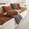 Acoinel  Tufted Plush Sofa Cover with Non-Slip Backing for Pet,Brown - 3 of 4