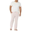TIME HOLLOW Pale Pink Cotton Knit Pajama Pants - 2 of 3