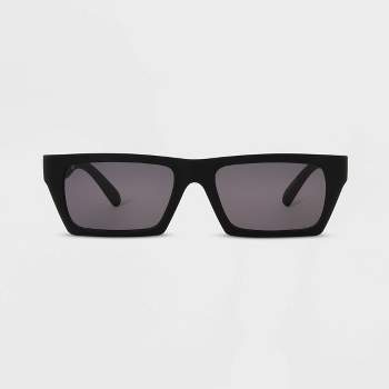 Men's Shiny Plastic Rectangle Sunglasses - Original Use™ Black