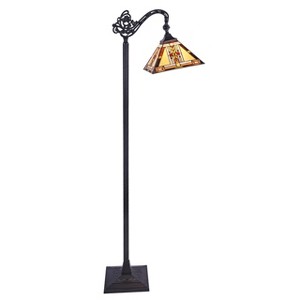 Chloe Lighting Gode Tiffany-Style 1 Light Reading Floor Lamp 11" Wide - 1 of 2
