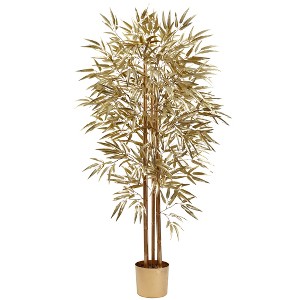 Nearly Natural 5-ft Golden Bamboo Tree - 1 of 2