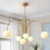 DORESshop  6-Light Gold LED Pendant Light with G9 Base, Statement Ceiling Chandelier for Dining Room, Living Room, Kitchen Island - 2 of 4