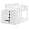 NicBex Twin Size Bunk Bed Loft Bed Pine Bed Frame with 4 Drawers and 3 Shelves, Ladder and Full Length Guardrail, No Box Spring Required - 4 of 4