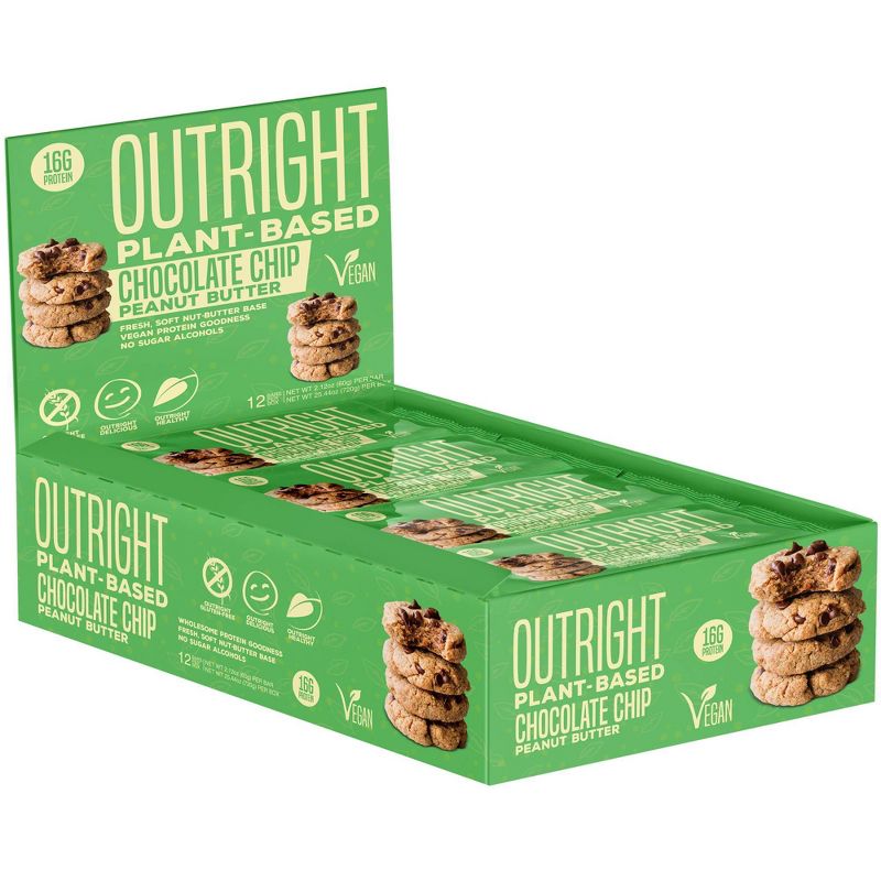 Outright Vegan Chocolate Chip Peanut Butter - 12pk, 1 of 4