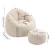 NicBex Bean Bag Chair,Beanbag Chair with Footrest,Adult Lounge Sofa with Padded Foam Padding,Comfy Chair for Living Room Bedroom - 3 of 4