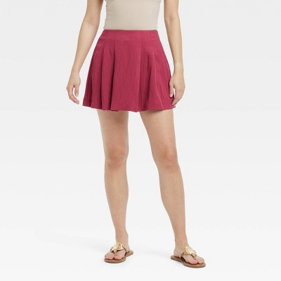 Women's High-Rise Pleated Skort - A New Day™