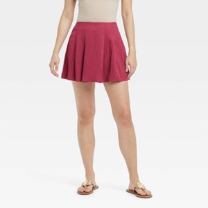 Women's High-Rise Pleated Skort - A New Day™ - 1 of 4