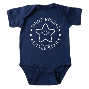 The Juniper Shop Mini Smiley Shine Bright Little Star Baby Short Sleeve Bodysuit - 1 of 4