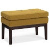 NicBex Modern Double Cushion Small Ottoman Bench with Wooden Legs,Upholstered Shoe Bench for Living Room,Bedroom,Entryway - 2 of 4