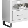 Monarch Contemporary Entertainment Center TV Stand w/ Storage, White (2 Pack) - 4 of 4