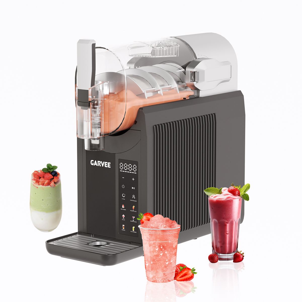 Garvee Frozen Slushy Drink Machine for Home & Parties - Make Margaritas, Frappés & Smoothies, Durable ABS