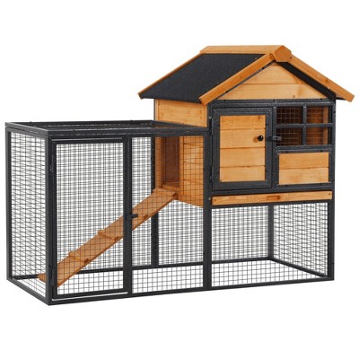 Pawhut 91 deluxe rabbit hutch best sale