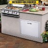 Brushed Stainless Steel BBQ Access Door, Outdoor Kitchen Cabinet Doors, Durable Weather-Resistant Doors for Barbecue Islands, Suitable for Outdoor - 2 of 4