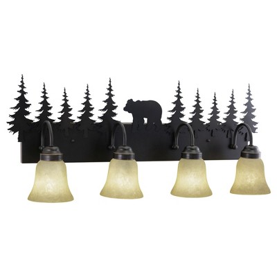 Vaxcel Bozeman 4 - Light Vanity in  Burnished Bronze