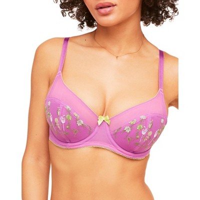 Smart & Sexy Sheer Mesh Demi Underwire Bra Lilac Iris (smooth Lace) 34c :  Target