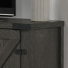 58" TV Stand with 2 Open Shelves, 2 Barn Style Cabinets, and Cable Management for Living Room and Bedroom - 3 of 4