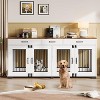 coucheta 71 Inch Large Dog Crate Furniture for 2 Dogs, TV Stand End Table with Divider - 3 of 4