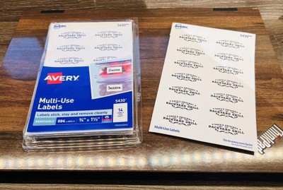Avery Removable Labels 3/4 x 1-1/2, 504 Labels (5430)