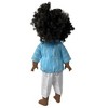 Doll Clothes Superstore Blue Top White Pants Fits 18 Inch Girl Dolls Like American Girl Our Generation My Life Dolls - 4 of 4