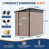 Metal Outdoor Storage Shed, Garden Tool Metal StorageHouse,Lean to Garden Shed Utility ToolShed with Lockable Door and  Air Vents - 2 of 4