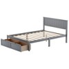 CAVINAS Twin Size Storage Bed Modern Pine Bed Frame with Headboard and Storage Drawer for Bedroom - 4 of 4