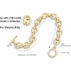 18k Gold Plated Personalized Chunky Cuban Oval Link Chain Bracelets for Men Toggle Rope Bracelet Jewelry for Women - 3 of 4