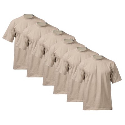 6 Pack Pro Club Men's Heavyweight Short Sleeve Tee T-Shirt