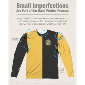 Men's Harry Potter Hufflepuff Split Uniform Long Sleeve Costume T-Shirt - 1 of 4