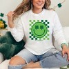 S.W.Smiley Clover Eyes Smiley - Women's Garment Dyed Long Sleeve Graphic T-Shirt - 3 of 4