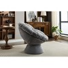 MYINDA Swivel Accent Chair, 360 Swivel Barrel Chair, Papasan Chair for Living Room Bedroom,Dark Gray - 3 of 4