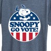 Women's - Peanuts - Snoopy Go Vote Short Sleeve Graphic T-Shirt - 2 of 4