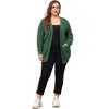 Agnes Orinda Women's Plus Size Long Sleeve Open Front with Pockets Casual Knit Cardigans - 3 of 4