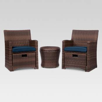 Halsted 5pc Wicker Small Space Patio Furniture Set - Threshold™