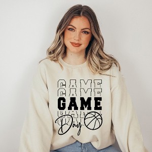 Simply Sage Market Women's Graphic Sweatshirt Game Day Stacked Basketball - 1 of 3