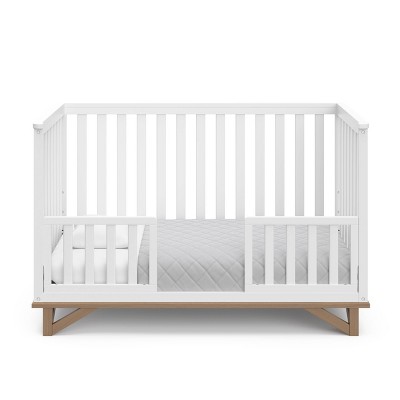Santa Monica White and Driftwood 5-in-1 Convertible Crib