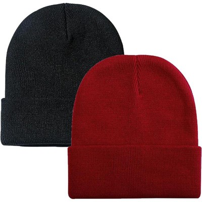 MSDC 2 Pack Beanie for Men Women Slouchy Beanie Hats Winter Knit Caps Soft Ski Hat Unisex