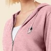 Dalix Astronaut Embroidered Fleece Zip Washed Hoodie Cold Fall Winter Women - 4 of 4