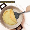 Attop  4 Pack Silicone Spatula Set Heat Resistant Silicone Spatula Turner Flipper Non Stick and Non Scratch Black - 2 of 4
