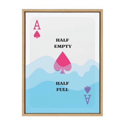 Natural Wood Framed Motivational Quote Canvas Print, 18" x 24"