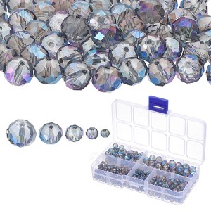 Unique Bargains Jewelry Making Craft Embellishments Rondelle Glass Beads - 1 of 4