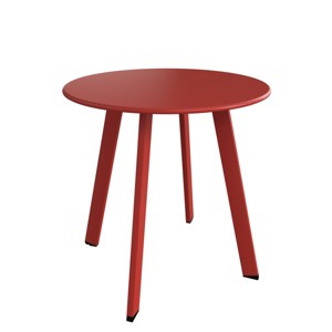 DOMETOUR 17.7x18 Inches Outdoor Side Table, Patio Round Steel End Table Small Accent Table for Patio Balcony Bedroom Living Room - 1 of 4